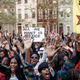 Protesters rally after a march for Freddie Gray that ended in front of the Baltimore Police Department’s Western District police station April 21, 2015, in Baltimore. Gray, 25, died from spinal injuries April 19, one week after being taken into police custody.
Drew Angerer/Getty Images